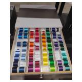 3 Drawer Storage with Variety of Thread.  6 x 14 x 14