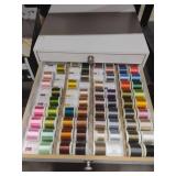 3 Drawer Storage with Variety of Thread.  6 x 14 x 14