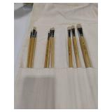 Portable Paint Brush Carrier with Paint Brushes