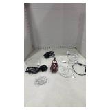 Apple chargers and headphones