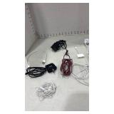 Apple chargers and headphones