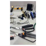 Fiskars scissors with sharpener and office supplies