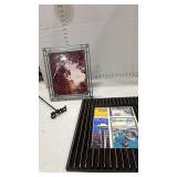 Framed wall decor and iron brand
