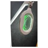 Adjustable magnifying LED lamp on wheels