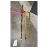 Wooden carved walking sticks tallest is 48 inches