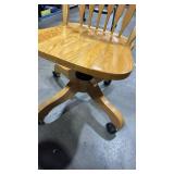 Wooden Office Chair 39 inches tall seat is 17.5x18