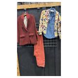 Chicos Paprika Tweed Blazer Cardigan and coordinated colored Chico Outfit in size 1 and 15 R