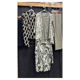 Chicos Outfits in browns and greens. Sizes 1 and 2
