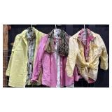Chicos, Lauren and other Designers Collection of Tops with Scarves. Size L