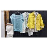 Chicos Tops M L and  White Girlfriend Shorts Size 10