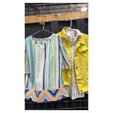 Chicos Tops M L and  White Girlfriend Shorts Size 10