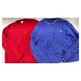 Two Cable Knit Sweaters L XL