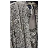Alex Evenings Silver Sequined Evening Top Set L