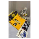 USNA Collection. T Shirt L, Clock, Beanie Bear, Umbrella, Golf Balls, Mug and more