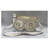 Leather Hobo Crossbody Purse and Cloth Crossbody Purse