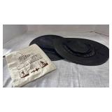Barmah Leather Fold away hats with bag