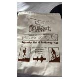 Barmah Leather Fold away hats with bag