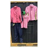Ashworth Windbreaker L Bottoms M, Lizsgolf Tops L and Two Visors