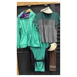 Callaway Golf Zipper Hoodie L, Jamie Sadock Top with Matching Jacket L, Two Visors and New Towel