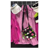 Greg Norman, Bermuda Sands Golf Jackets M L, Cutter Buck Top L, Two Visors and Purse