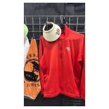 Two Golf Warmup Jackets L XL, Pebble Beach Golf Towel and golf towel