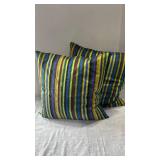 Two Striped Throw Pillows