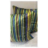 Two Striped Throw Pillows