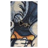 Navy Football Goat Mascot Throw Blanket has tear in it