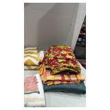 Table cloths biggest one about 72x10 and cloth napkins