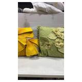 Decorative Throw Pillows Set - Yellow & Sage Green
