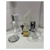 Brass desk clock and home decor