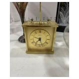 Brass desk clock and home decor
