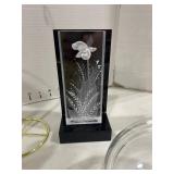 Brass desk clock and home decor