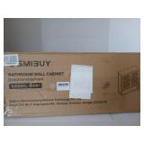 FACTORY SEALED - SMIBUY Bathroom Cabinet Wall Mounted, Bamboo Over-The-Toilet Storage Organizer, Space Saver Medicine Cabinet with 2 Door and Adjustable Shelves (White)