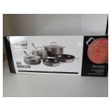 APPEARS NEW - All-Clad 8400001963 HA108AZ HA1 Hard Anodized Nonstick Dishwasher Safe PFOA Free Cookware Set, 8-Piece, Black