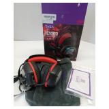 APPEARS NEW - EKSA Gaming Headset, Noise Canceling Mic & RGB Light, Gaming Headphones Compatible with PC, PS4, PS5, Laptop, Computer (red)