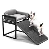 FACTORY SEALED - AZV Dog Stairs Ramps,Seat Chairs Mate for Small Dogs,Steps for Puppy Cats Pets to Get on High Bed with Platform Doggie Office Window Doggy Couch,Non Slip Dachshunds Ladder,Load Capaci