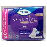 FACTORY SEALED - TENA Sensitive Care Overnight Pads - 45 Count
