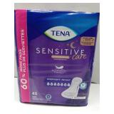 FACTORY SEALED - TENA Sensitive Care Overnight Pads - 45 Count
