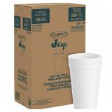 DART 20J16 3.7 Top and 2.4" Bottom Diameter, 6.1" Height, 20 Oz Big Drink Foam Cup (Case of 500), White