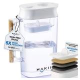 APPEARS NEW - Water Filter Pitcher - Long Lasting 150 Gallons, Supreme Fast Filtration and Purification Technology, Removes Chlorine, Metals for Clean Tasting Drinking Water, WQA Certified,