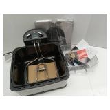 APPEARS NEW - Chefman 4.5 Liter Deep Fryer w/Basket Strainer, XL Jumbo Size, Adjustable Temperature & Timer, Perfect for Fried Chicken, Shrimp, French Fries, Chips & More, Removable Oil-Container, Sta