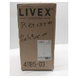 Livex Lighting 41185-03 Metal Shade - 7.25 One Light Mini Pendant, White Finish with White Metal/Gold Shade