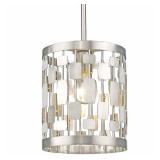 APPEARS NEW - Z-Lite 430MP-BN 1 Light Mini Pendant, Brushed Nickel, 9.75x6.00x6.00