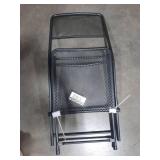 Black Metal Mesh Folding Chair