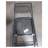 Black Metal Mesh Folding Chair