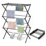 Clothes Drying Rack Household Indoor, Foldable Drying Rack Clothing for Laundry - 40\" x 28.8\" x 14.2\", Space Saving Indoor&Outdoor, Black-1pack