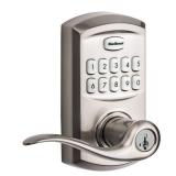 917 SmartCode Electronic Residential Lever featuring SmartKey Security in Satin Nickel - Retail: $125