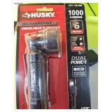 HUSKY  1000-Lumens Dual Power LED Swivel-Head Rechargeable Tactical Multi-Purpose Handheld Flashlight - Retail: $25