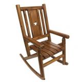 Leigh Country Amber-log Outdoor Rocker With Star Brown - Retail: $205